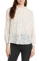 Women's Rebecca Taylor Ellie Floral Embroidered Top - Ivory