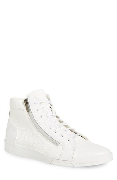 Men's Calvin Klein 'berke' Leather Sneaker .5 M - White