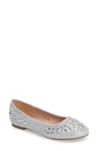 Women's Lauren Lorraine Becky Embellished Ballet Flat M - Metallic