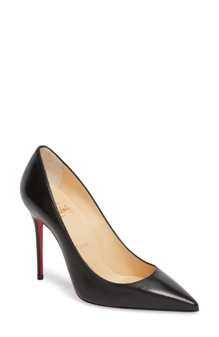 Women's Christian Louboutin Decollete 554 Pointy Toe Pump .5us / 39.5eu - Black