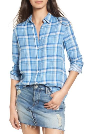 Women's Dl1961 Mercer & Spring Frayed Shirt - Blue