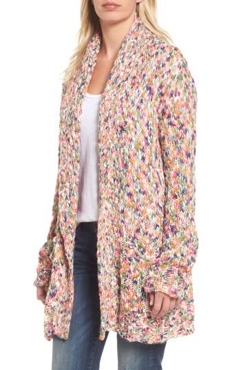 Women's Press Confetti Knit Shawl Collar Sweater