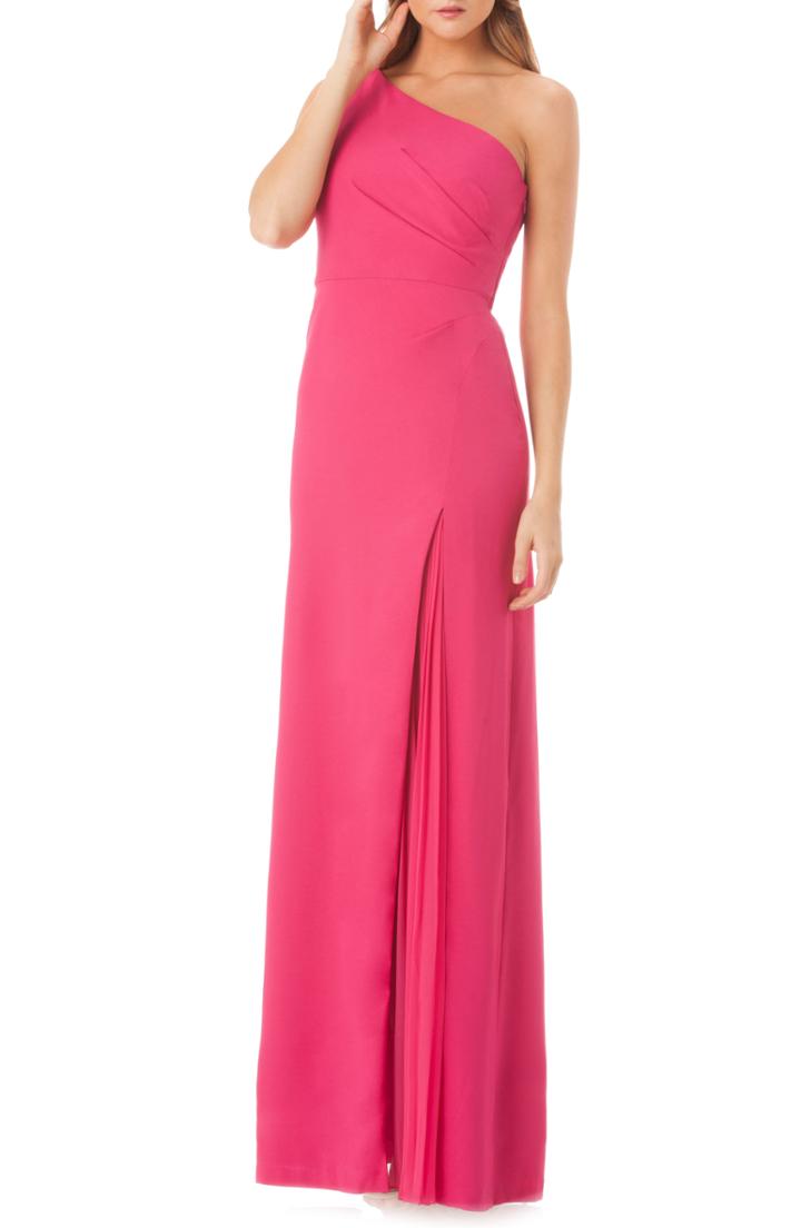 Women's Kay Unger One-shoulder Gown
