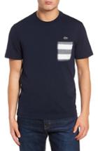 Men's Lacoste Stripe Pocket Cotton T-shirt (xxl) - Blue