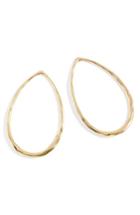 Women's J.crew Hammered Teardrop Hoop Earrings