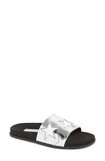 Women's Stella Mccartney Star Slide Sandal Us / 35eu - Metallic
