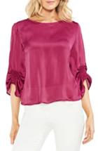 Women's Vince Camuto Textured Satin Blouse - Pink