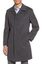 Men's Boss Task Wool & Cashmere Top Coat R - Grey