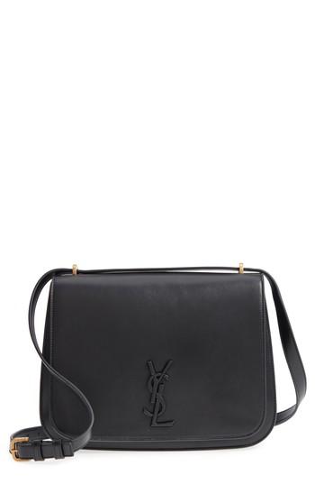 Saint Laurent Medium Spontini Leather Shoulder Bag - Black