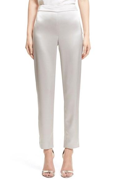 Women's St. John Collection Liquid Satin Crop Pants