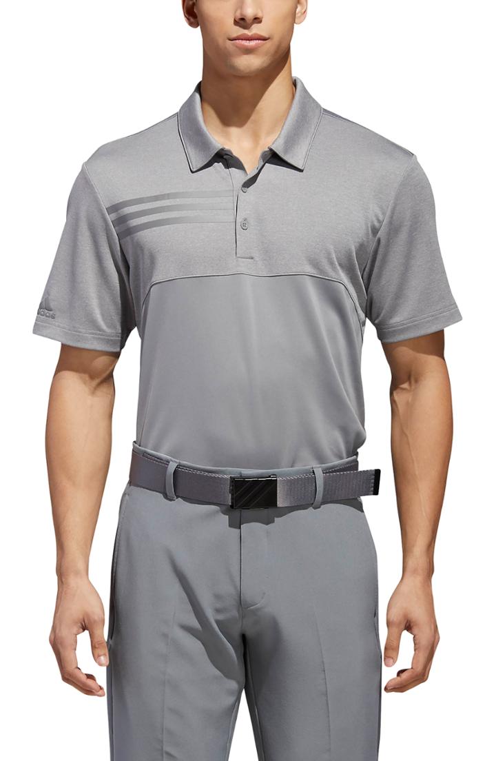 Men's Adidas Golf 3-stripes Blocked Pique Polo