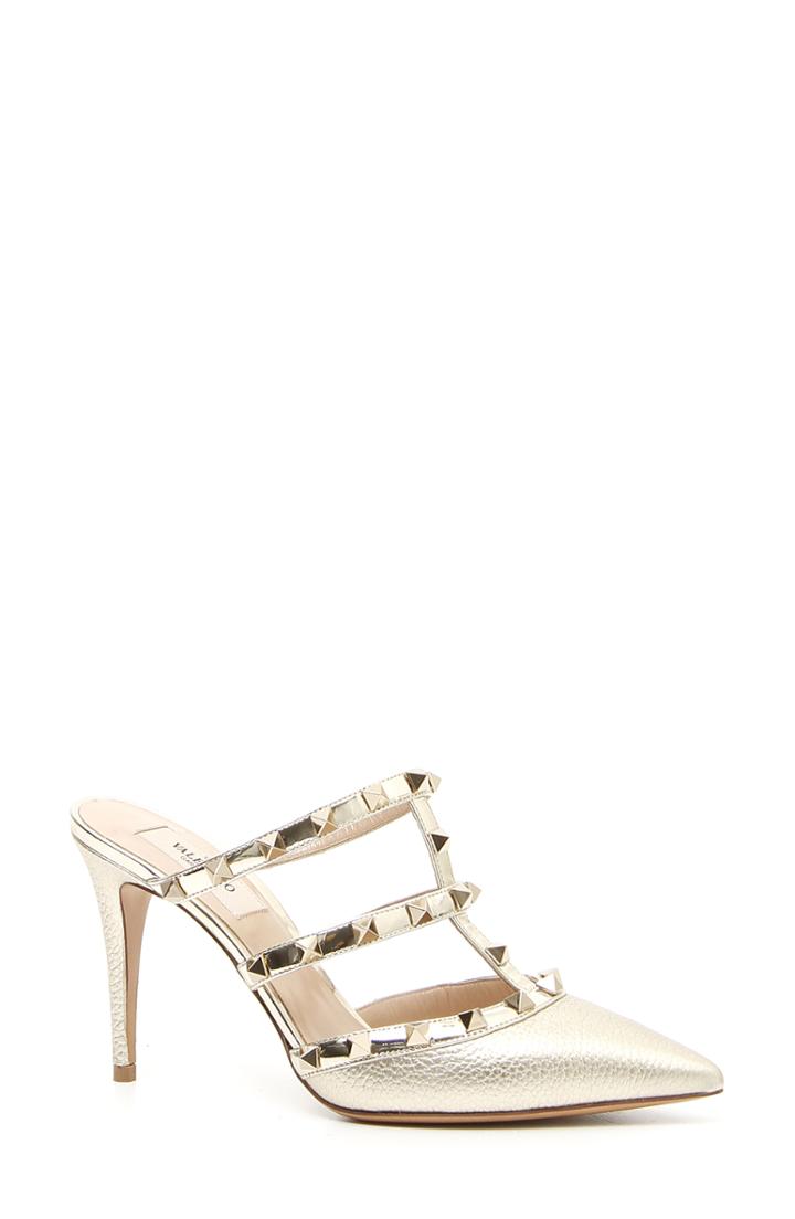 Women's Valentino Garavani Rockstud Ankle Strap Sandal Us / 35eu - Ivory