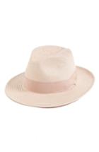 Women's Halogen Straw Panama Hat - Pink