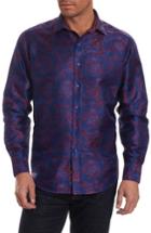 Men's Robert Graham Doosland Stane Limited Edition Classic Fit Silk Sport Shirt - Blue