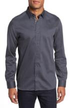 Men's Ted Baker London Strazbo Tonal Print Sport Shirt (s) - Grey
