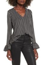 Women's The Fifth Label Ophelia Stripe Flare Cuff Top - Black
