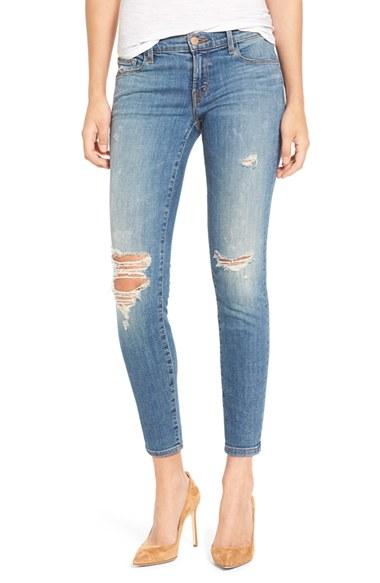 Women's J Brand Ripped Crop Skinny Jeans