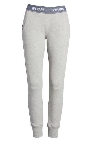 Women's Ivy Park Loose Fit Marl Rib Leggings - Grey