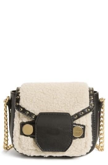 Stella Mccartney Faux Shearling & Leather Crossbody Bag -