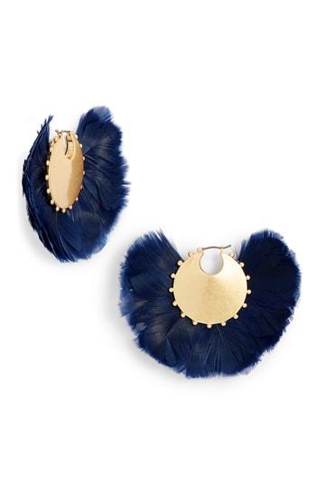 Women's Kate Spade New York In Full Feather Hoop Earrings