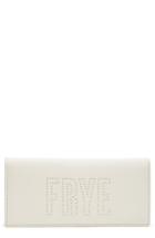 Women's Frye Carson Perforated Logo Slim Leather Wallet - White