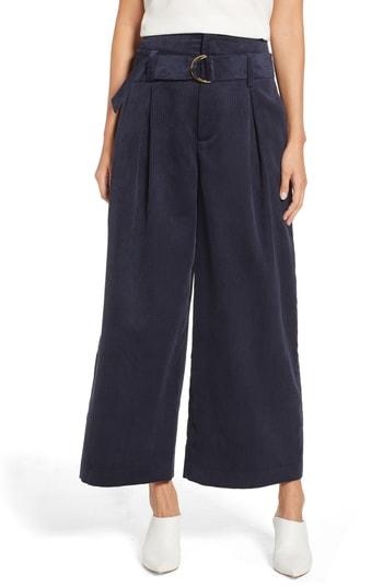Women's 1.state Belted Wide Leg Corduroy Pants - Blue