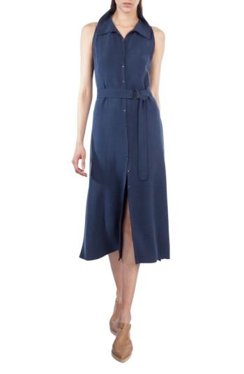 Women's Akris Punto Snap Front Shirtdress - Blue
