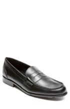 Men's Rockport Leather Penny Loafer .5 W - Black