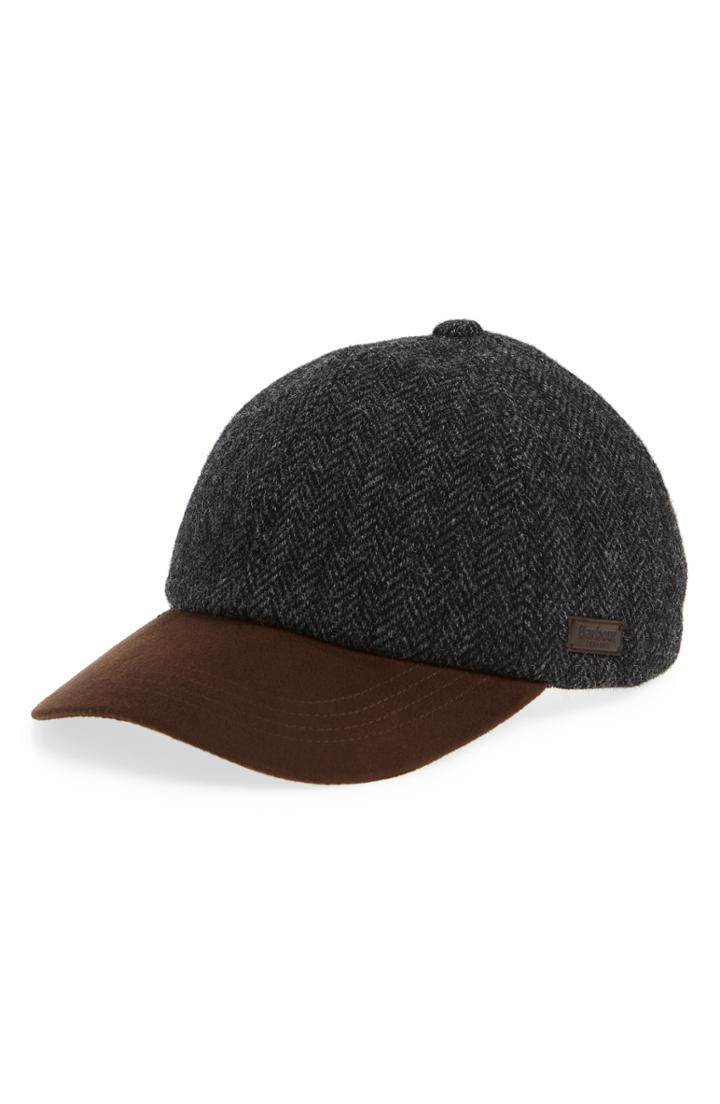 Men's Barbour Dotterel Wool & Moleskin Cap - Black
