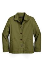 Women's J.crew Garment Dyed Swing Jacket - Green