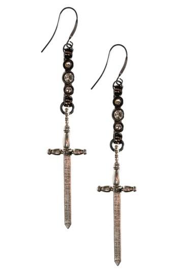 Women's Mhart Spike Sword Drop Earrings