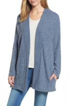 Women's Caslon Open Knit Cardigan, Size - Blue