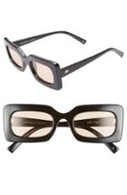 Women's Le Specs 50mm Rectangle Sunglasses - Black