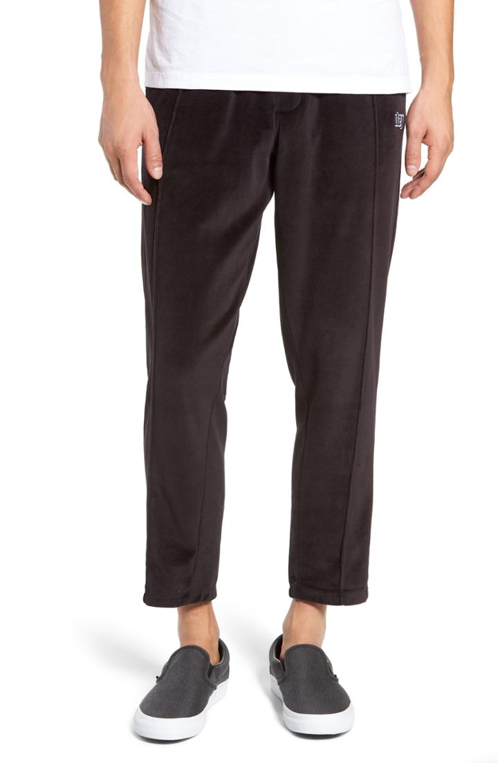 Men's Obey Saucer Slim Fit Velour Pants - Black