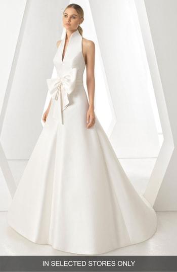 Women's Rosa Clara Dores Halter Neck Ballgown, Size In Store Only - Ivory