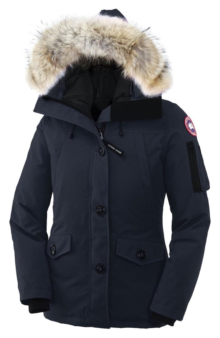 Women's Canada Goose Montebello Slim Fit Down Parka With Genuine Coyote Fur Trim (6-8) - Blue