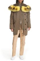 Women's Opening Ceremony Parklife Parka With Removable Faux Fur Trim - Beige