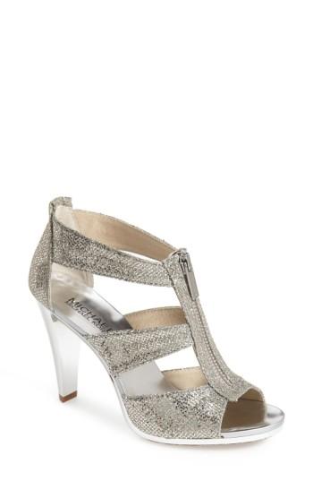 Women's Michael Michael Kors 'berkley' T-strap Sandal M - Metallic