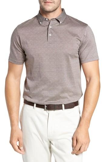Men's Peter Millar Flats Polo - Brown