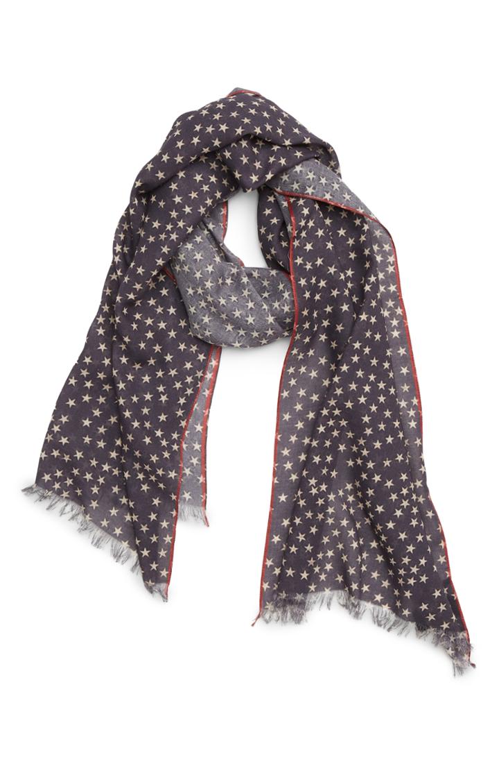 Men's John Varvatos Star Usa Distressed Star Scarf, Size - Blue