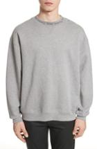 Men's Acne Studios Flogo Oversize Cotton Sweatshirt - Grey