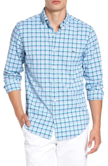 Men's Vineyard Vines Tucker Oyster Point Performance Sport Shirt - Blue