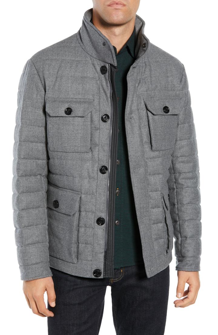 Men's Boss T-chaney Regular Fit Virgin Wool Jacket R - Grey