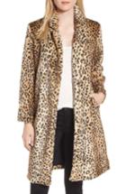 Women's Chelsea28 Leopard Print Faux Fur Jacket, Size - Beige