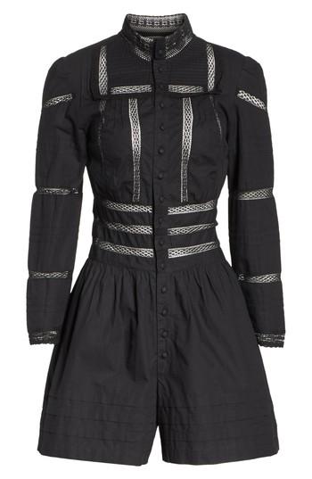 Women's Maje Inola High Neck Cotton Romper Us / 36 Fr - Black