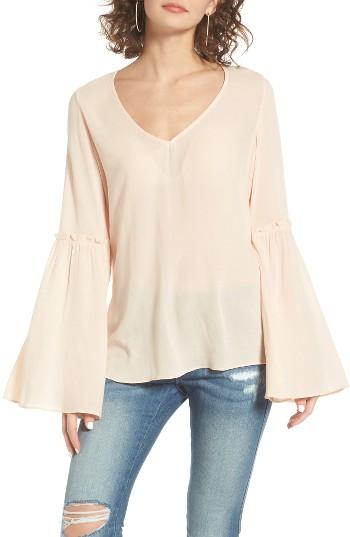 Women's Bp. Ruffle Bell Sleeve Top - Pink