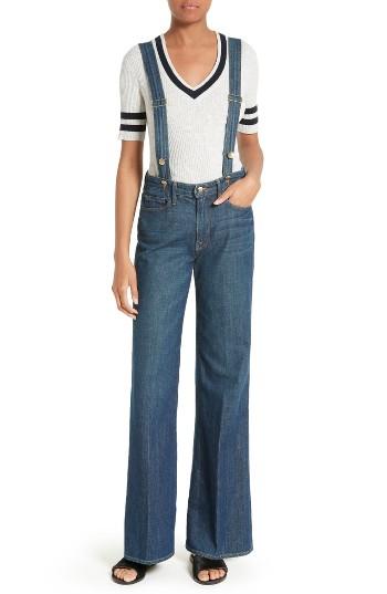 Women's Frame Cotton & Wool V-neck Sweater