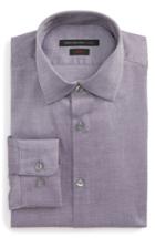 Men's John Varvatos Star Usa Slim Fit Stretch Geometric Dress Shirt .5 R - Purple