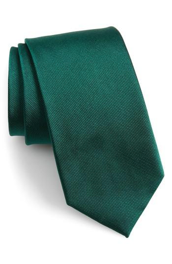 Men's The Tie Bar Solid Silk Tie, Size X-long X-long - Green