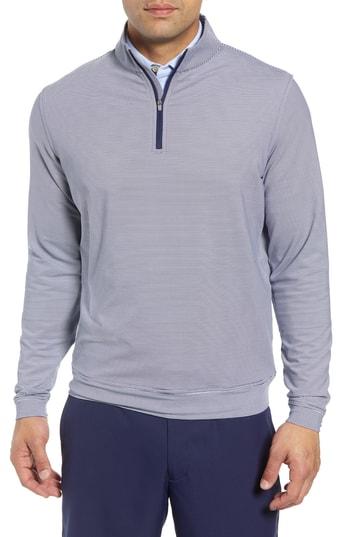 Men's Peter Millar Perth Performance Quarter Zip Pullover - Beige